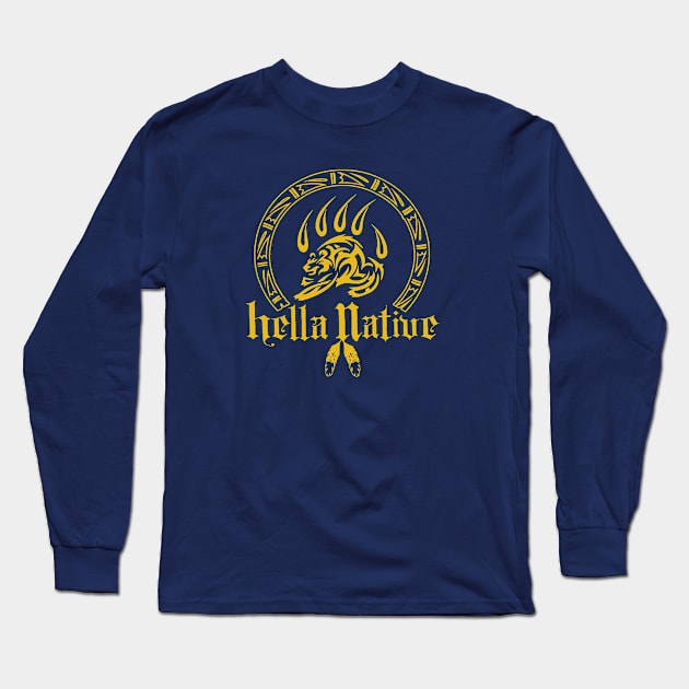 HN Blue & Gold Long Sleeve T-Shirt by HellaNative